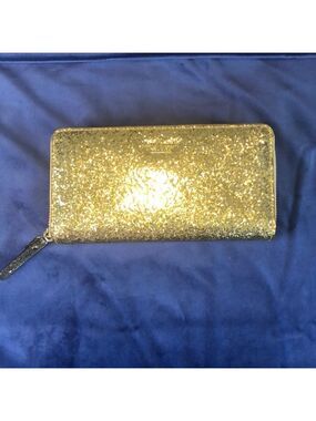 Kate Spade New York Gold Shimmer Long Zip Around Wallet
